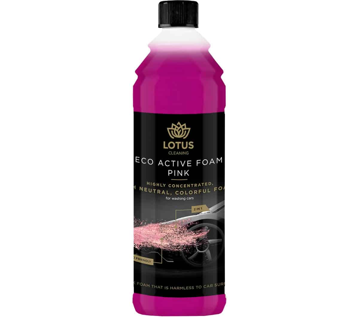 Spumă activă auto și șampon, Lotus Eco Active Foam Pink, 1 l