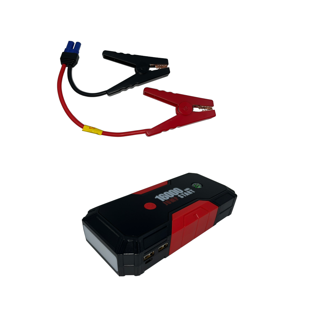 Acumulator multifuncțional pentru pornire 12V, starter de buzunar, compresor, încărcător, lanternă