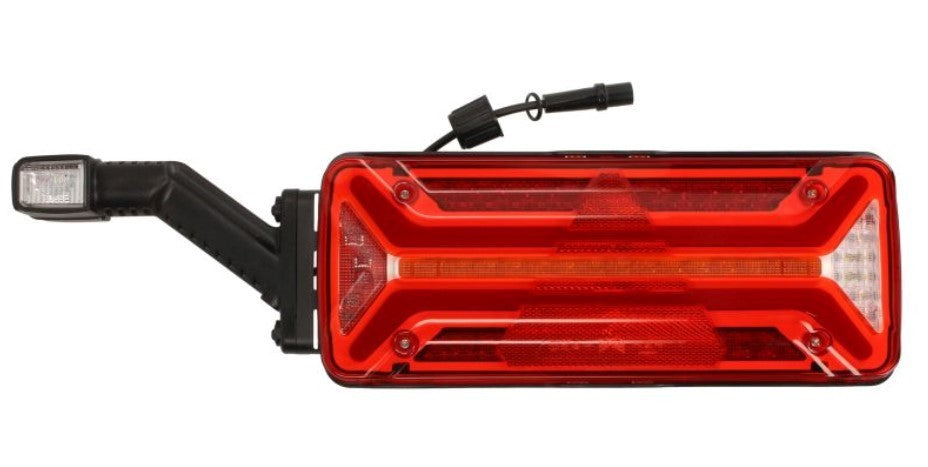 Lampă spate stop, Aspöck Ecoled II, cu lampă laterală de cauciuc sau prismă, 4 conectori, 3 variante