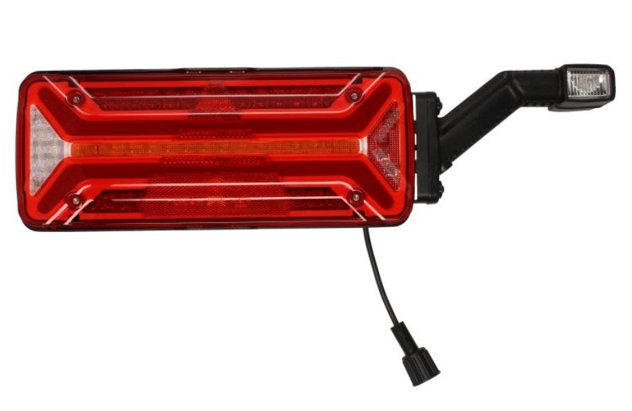 Lampă spate stop, Aspöck Ecoled II, cu lampă laterală de cauciuc sau prismă, 4 conectori, 3 variante
