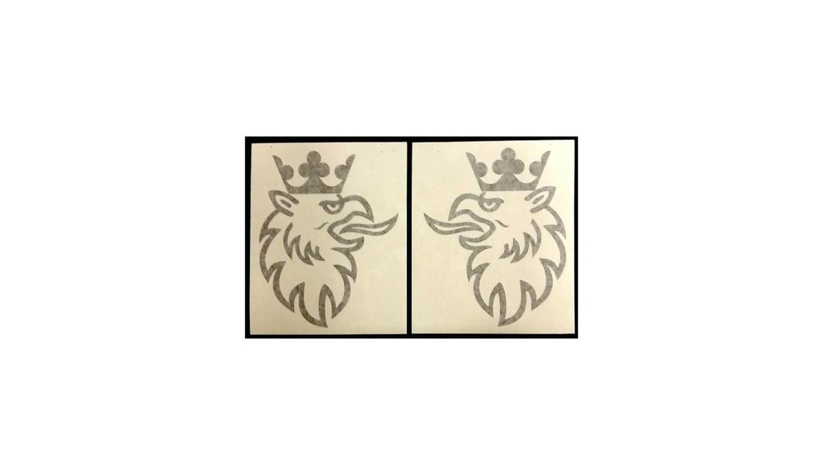 Pereche de grifoni cu coroană pe matrice (22,5x28,5cm)