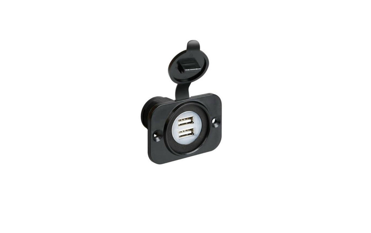 Încărcător auto USB dublu încorporabil