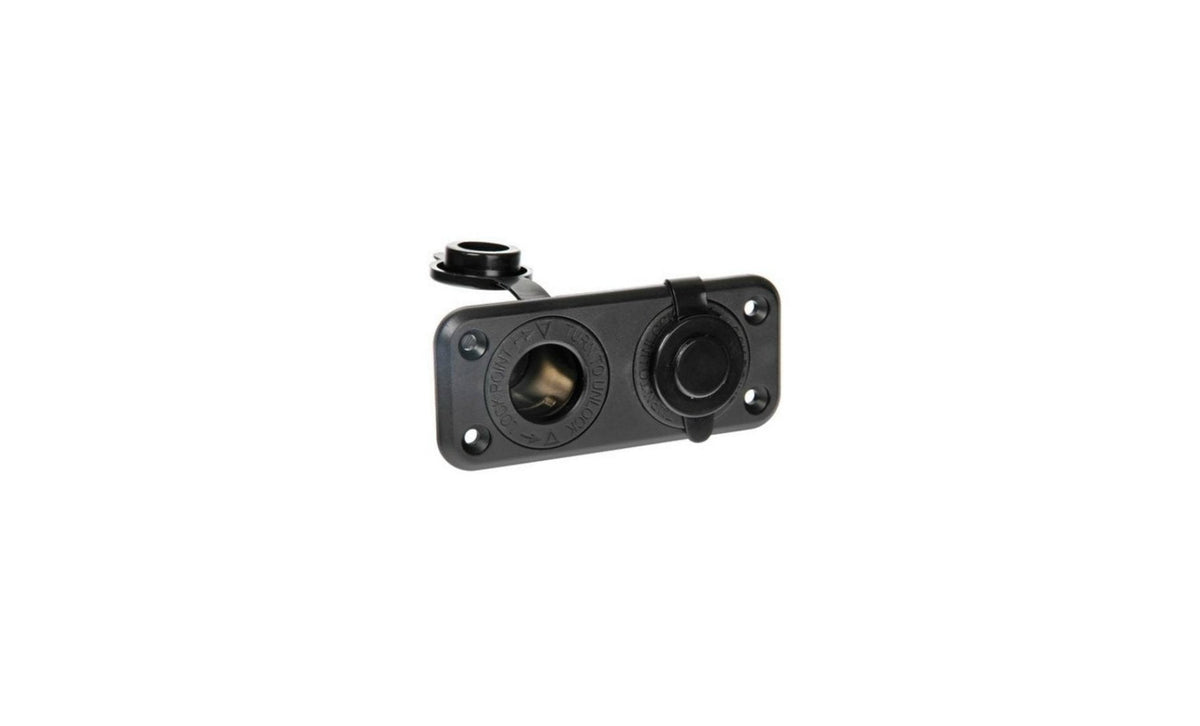 Priză de brichetă auto montabilă dublă