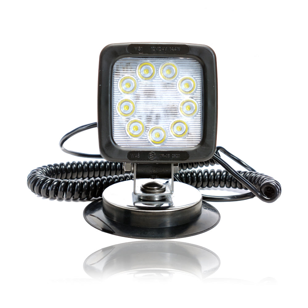 Lampă de lucru LED pătrată magnetică cu brichetă auto