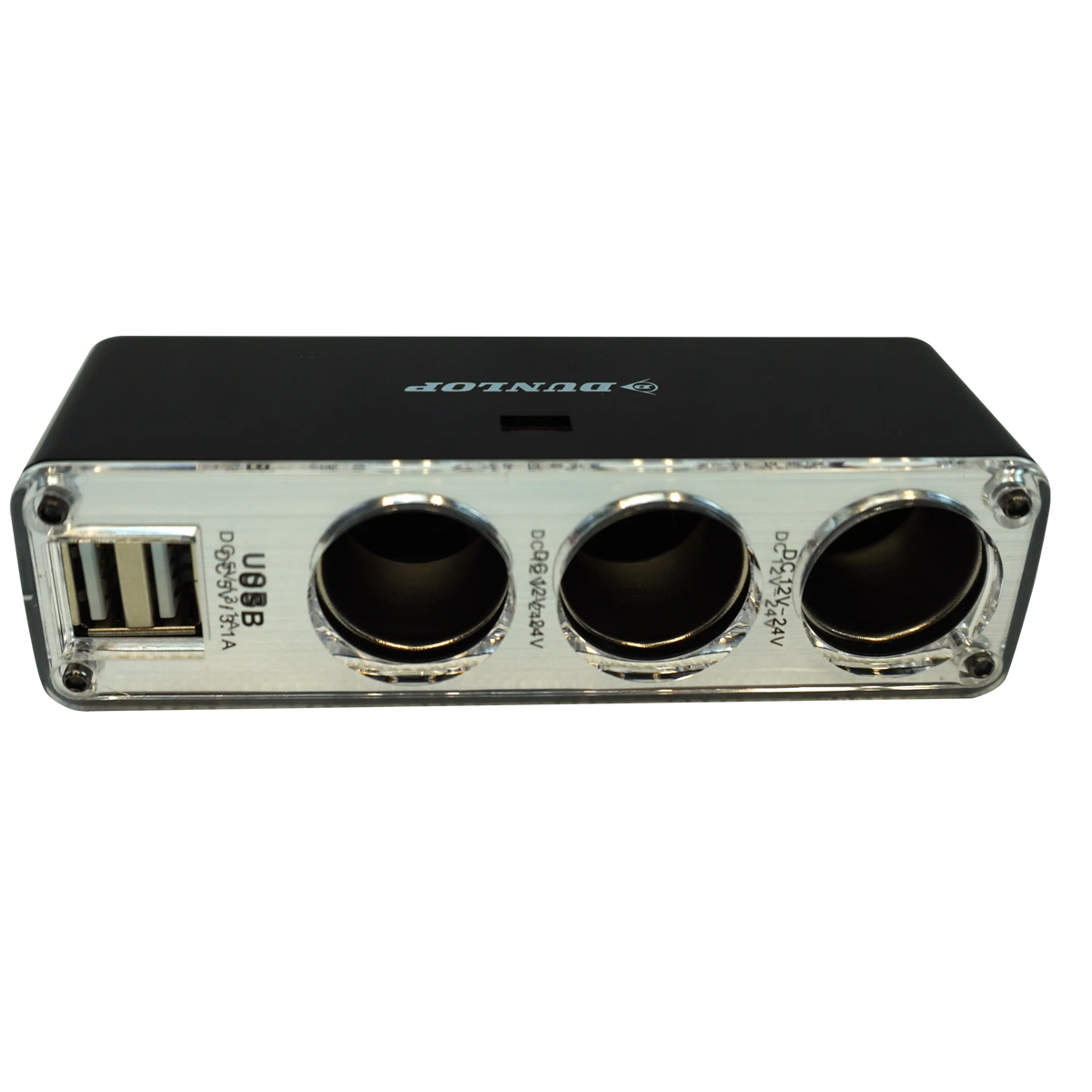 Distribuitor de brichetă auto cu 3 ieșiri și 2 porturi USB