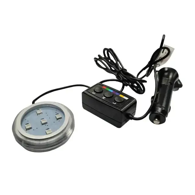 Bază iluminată pt. odorizant auto, 7 culori, 12/24V