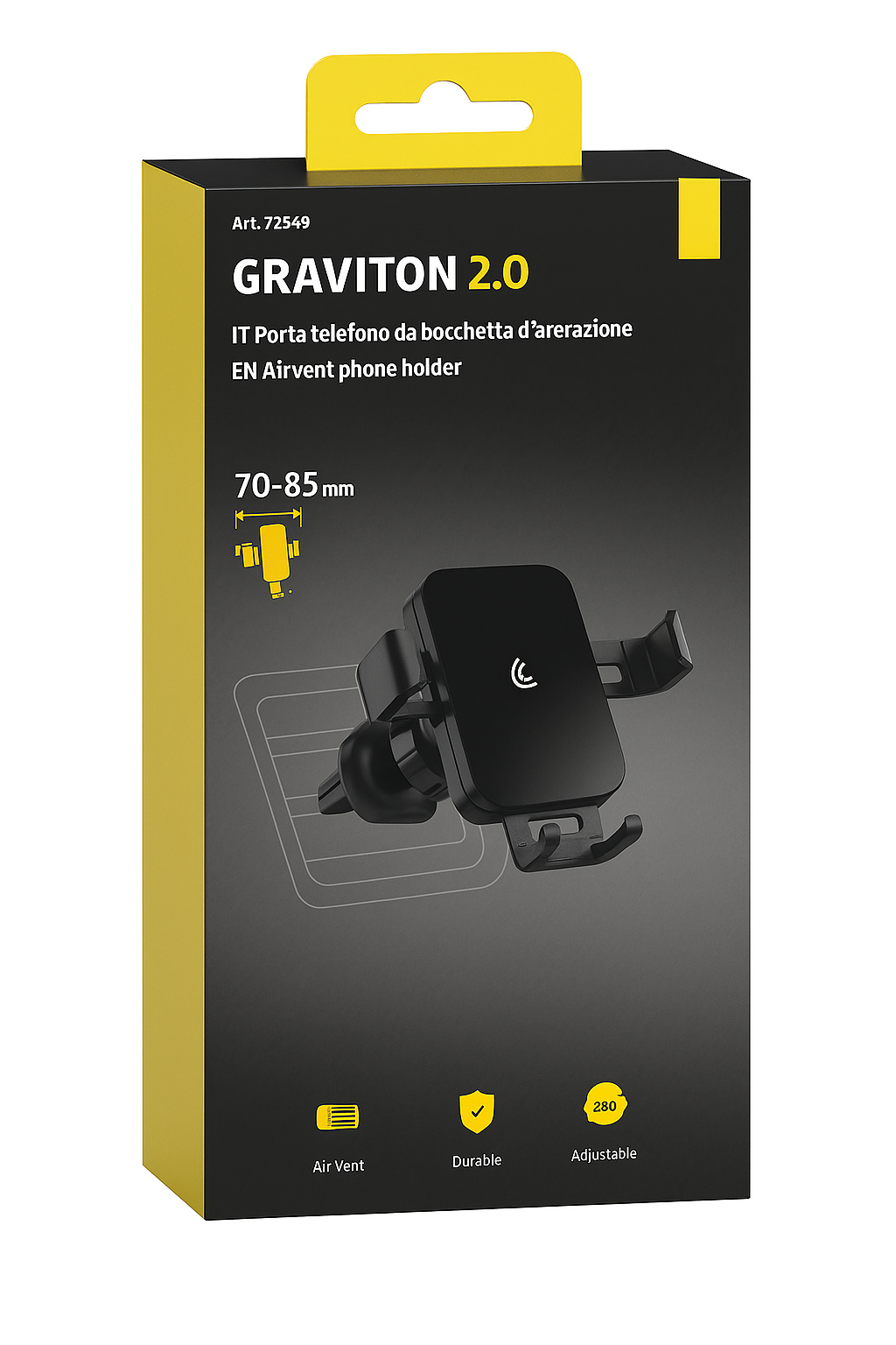 Suport auto telefon, grilă ventilație, Lampa Graviton 2.0