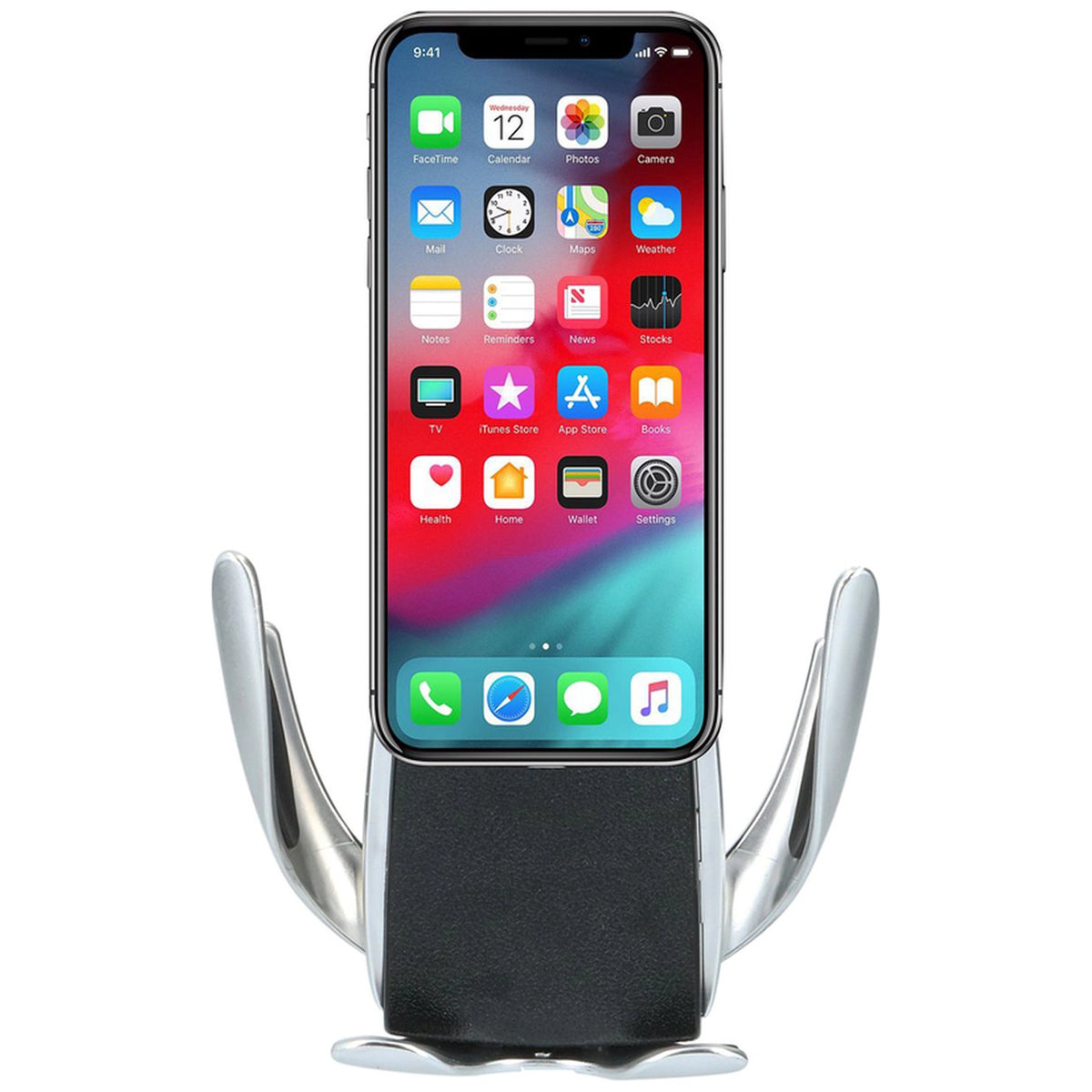 Suport auto telefon, încărcător wireless, grilă ventilație, Dunlop, 10W