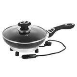 Tigaie electrică cu capac, alimentare brichetă auto