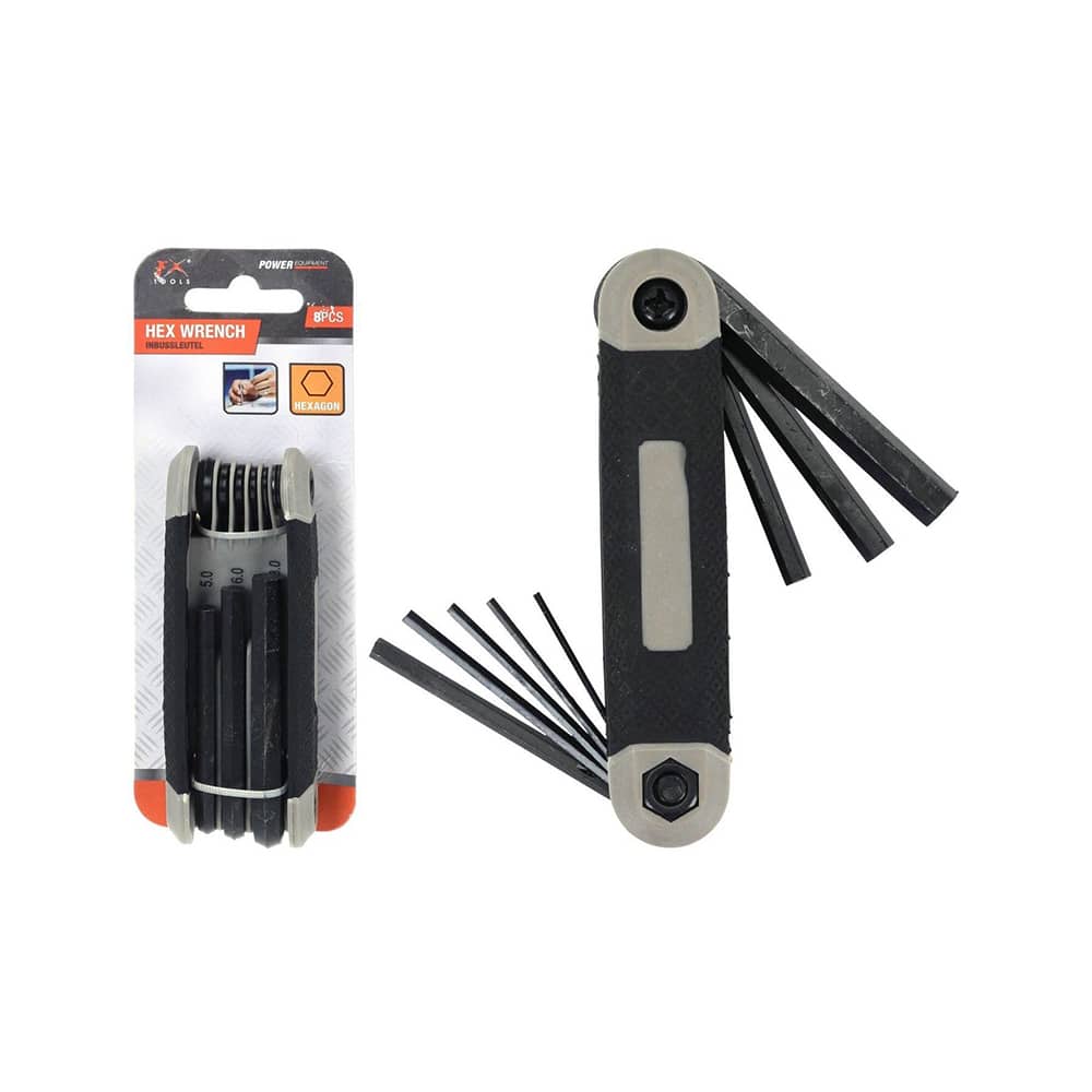 Set de chei imbus 8 buc pliabil 