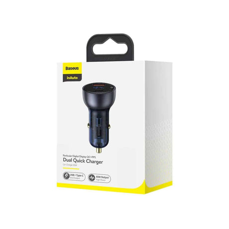 Încărcător rapid USB pentru brichetă auto QC 3.0 + PPS (USB 18W + Type-C 45W), max 65W 