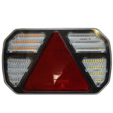Lampă LED cu 6 funcții, prismă triunghiulară 12V-24V 