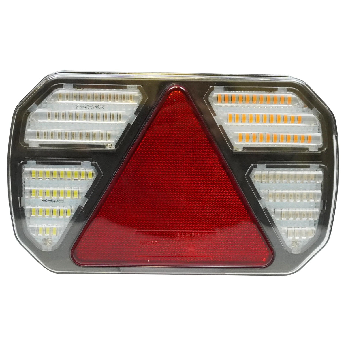 Lampă LED cu 6 funcții, prismă triunghiulară 12V-24V 