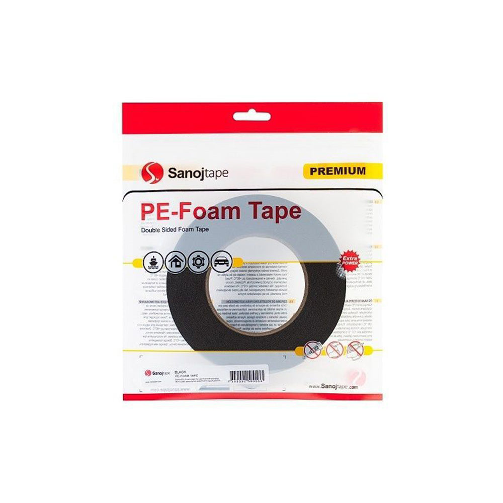 Bandă adezivă dublă față cu strat de spumă 19mm x 1mm x 10m 