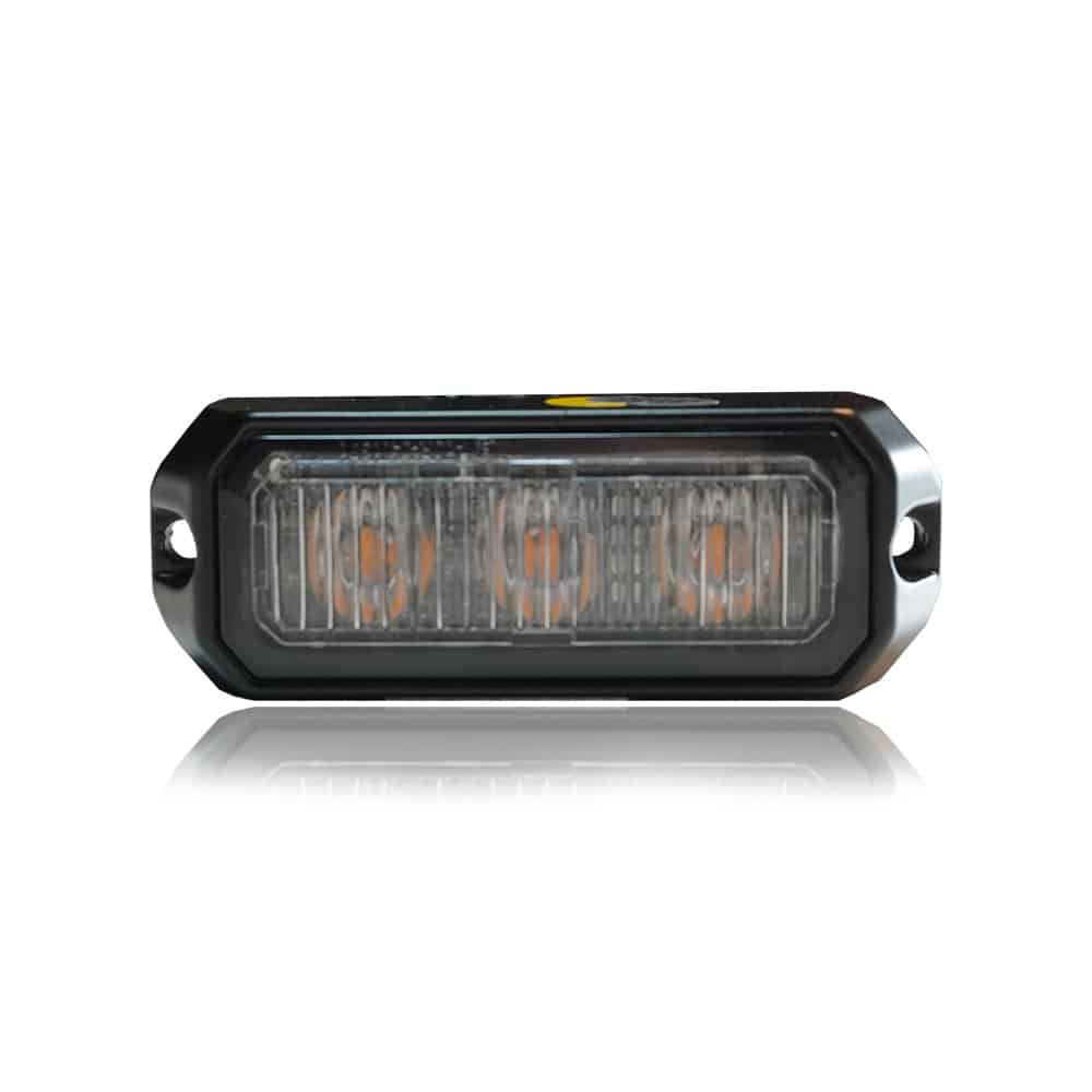 Lampa suplimentară cu LED-uri intermitente 3LED galben 12/24V cu 26 funcții 