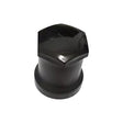 Capac cu filet negru din plastic lung rotund 32 mm 