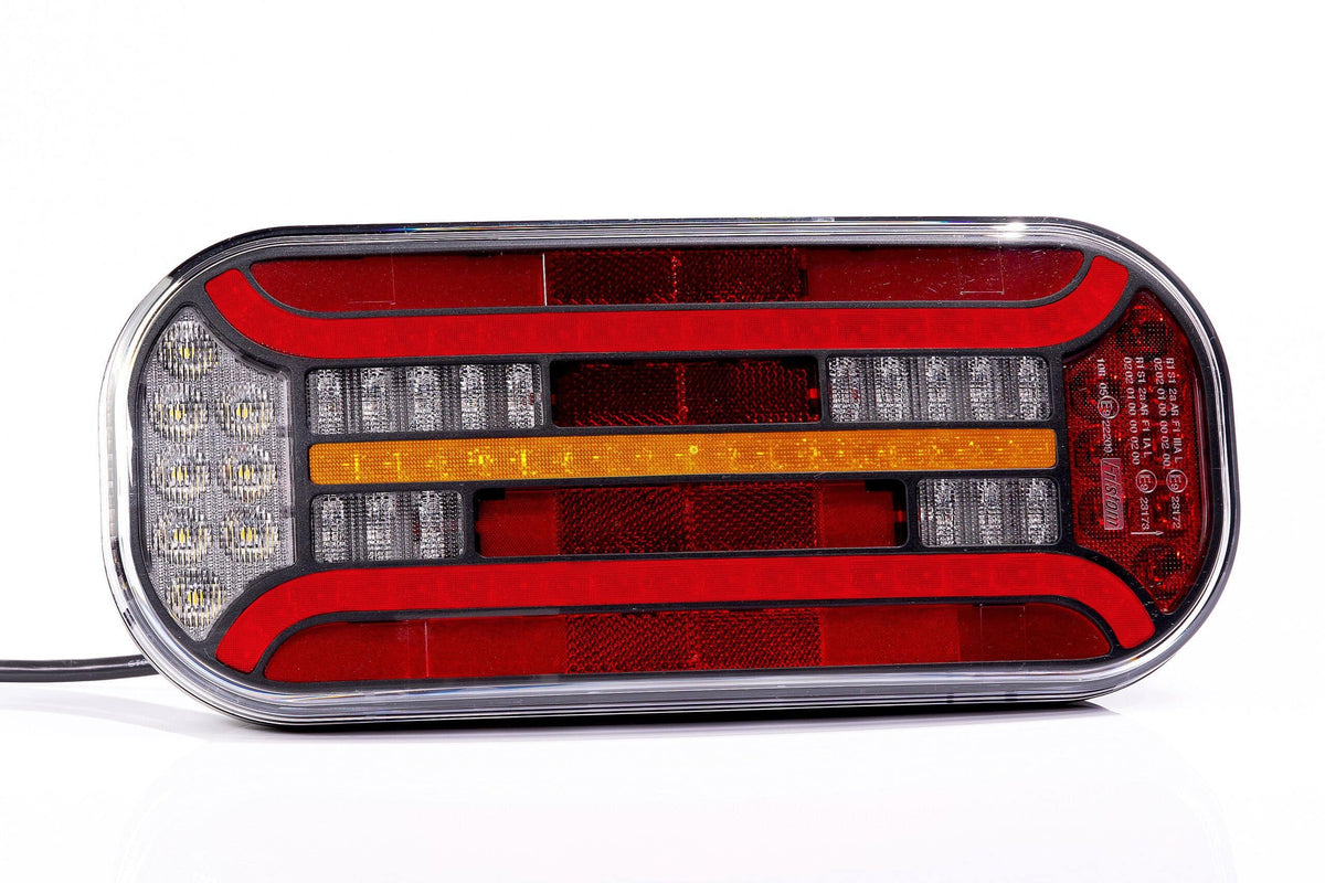 Lampă LED cu 6 funcții și index dinamic cu prismă 12-36V 