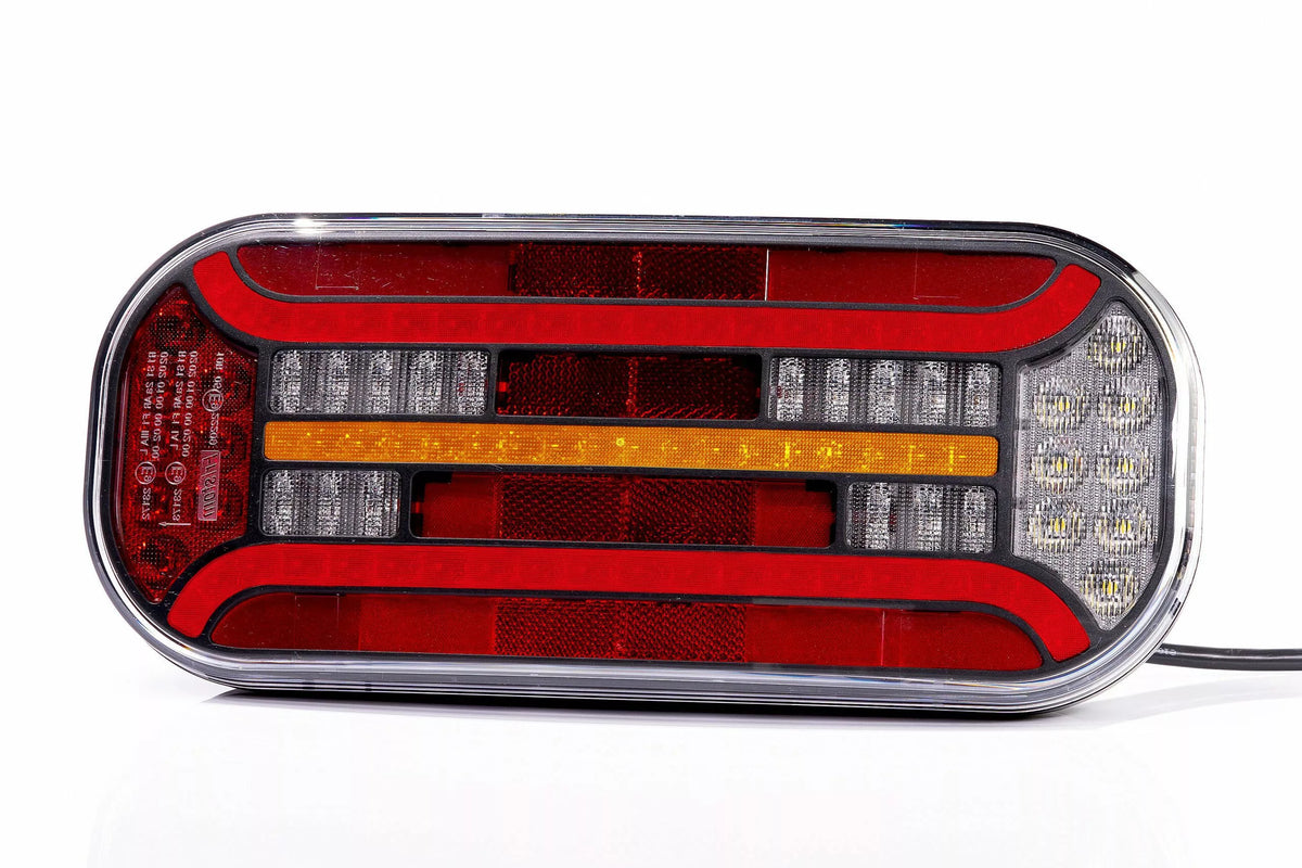 Lampă LED cu 6 funcții și index dinamic cu prismă 12-36V 