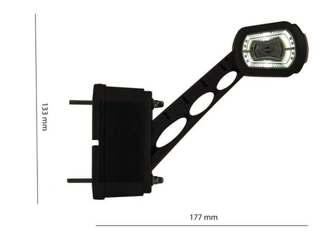Lampă cu LED-uri pentru semnalizare de lățime, cu 3 funcții și radar de marșarier 