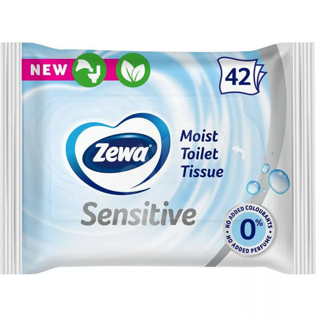 Șervețele umede toaletă, hârtie igienică, Zewa Sensitive, 42buc 