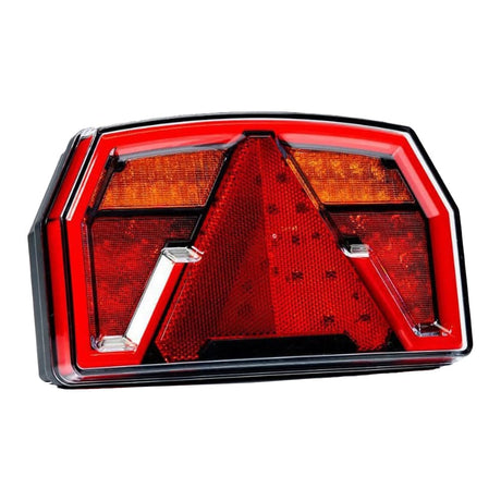 Lampă LED cu 4 funcții, prizmatică triunghiulară cu cablu dreapta Canbus 12V 