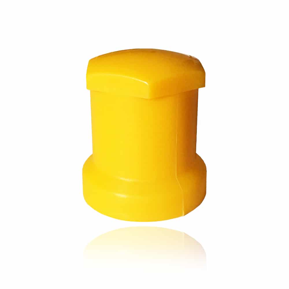 Capac cu șurub galben din plastic lung rotund 