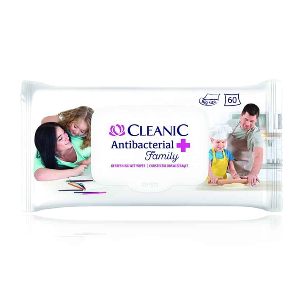 Șervețele umede hârtie igienică antibacteriană 60buc 