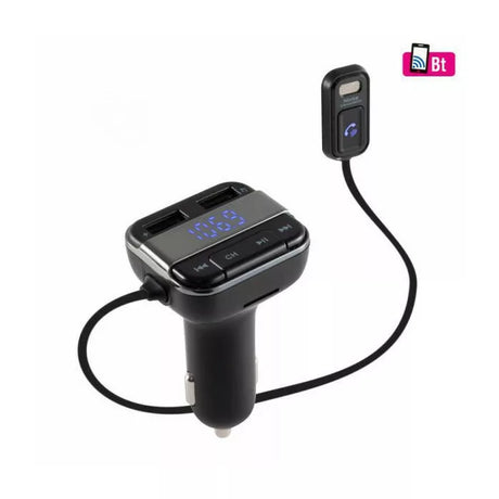 Modulator FM Bluetooth pentru telefon auto cu difuzor MIC 