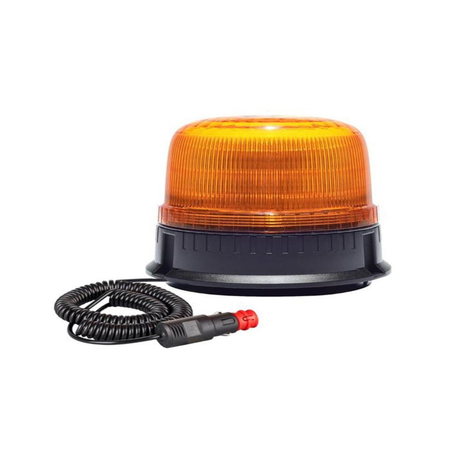 Girofar LED 16 portocaliu, simplu, magnetic sau cu montare pe țeavă, 12V/24V 
