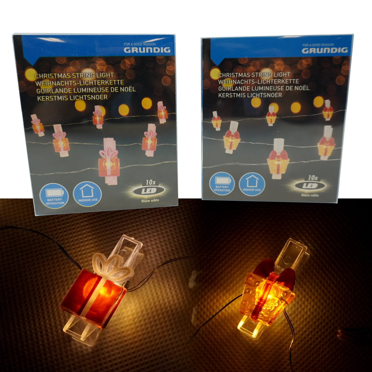 Ghirlandă luminoasă de Crăciun cu 10 LED-uri, 120 cm 