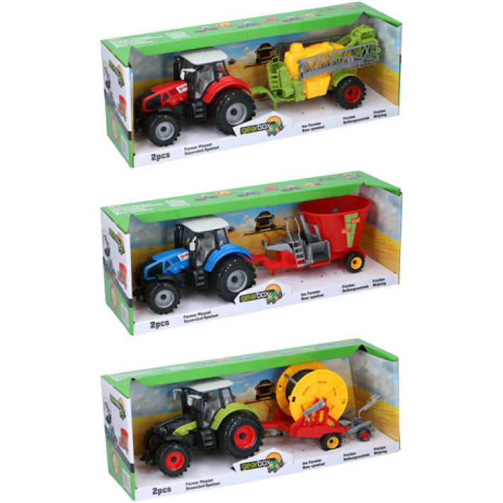 Tractor de jucărie cu remorcă 