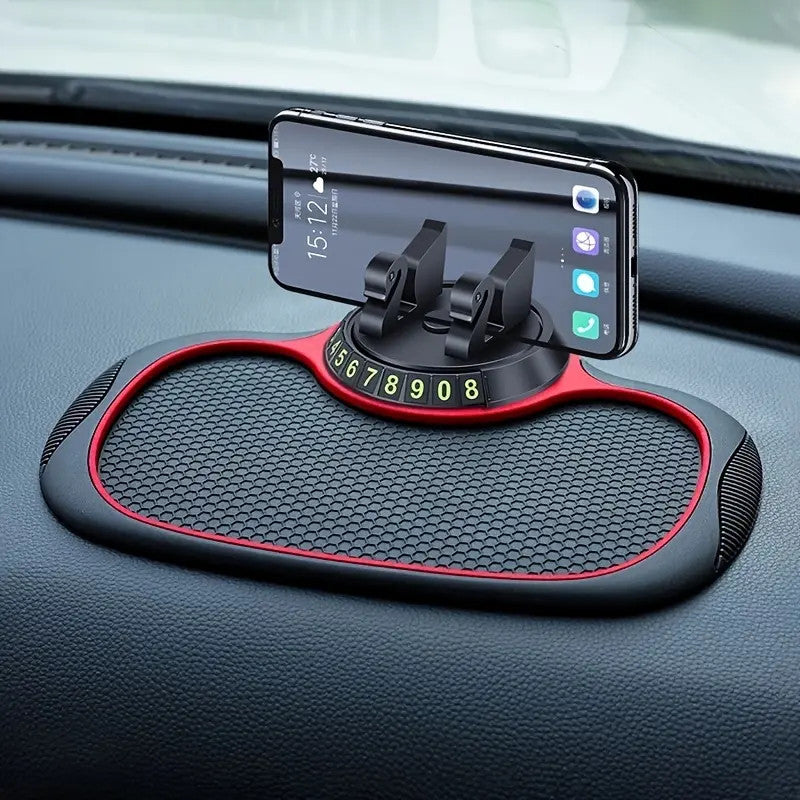 Suport telefon auto, cu tavă antiderapantă pt. bord