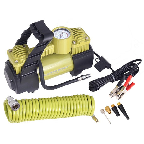 Compresor de aer auto cu piston dublu 12V, 11 bar, 70L / min