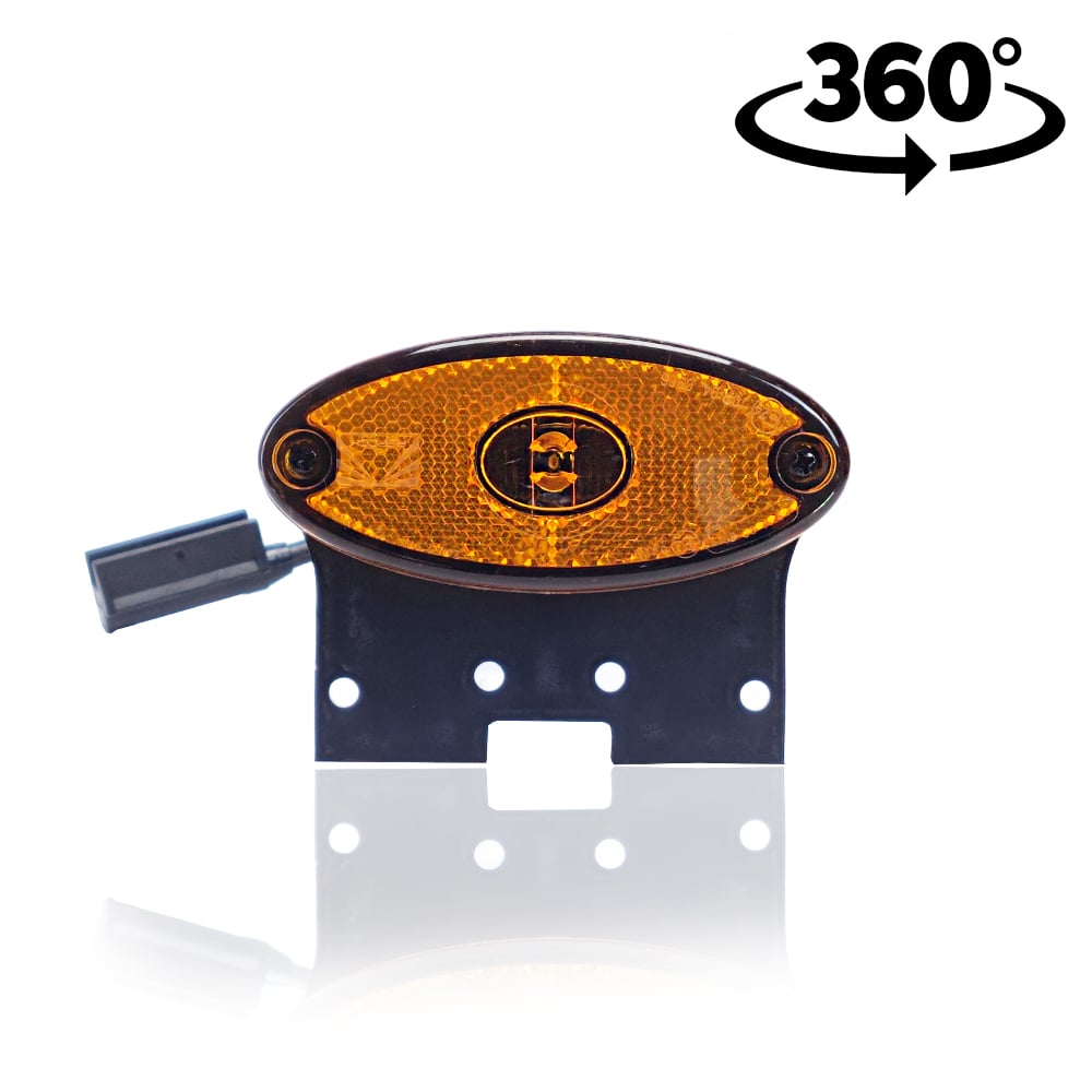 Indicator LED oval galben durabil FlatpointII Aspöck 