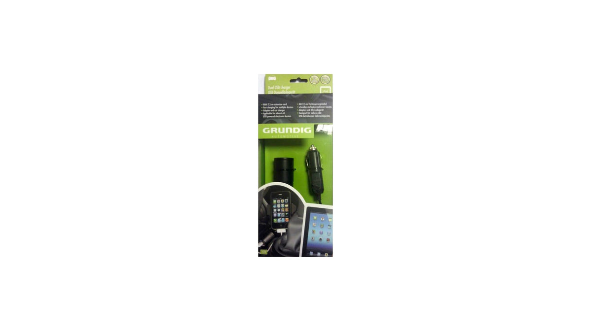 Încărcător auto pentru telefon, cablu de 250cm, 2 USB 