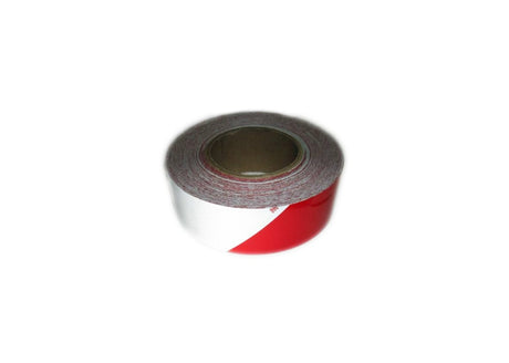 Bandă reflectorizantă de 5 cm lățime, cu dungi roșu-alb 