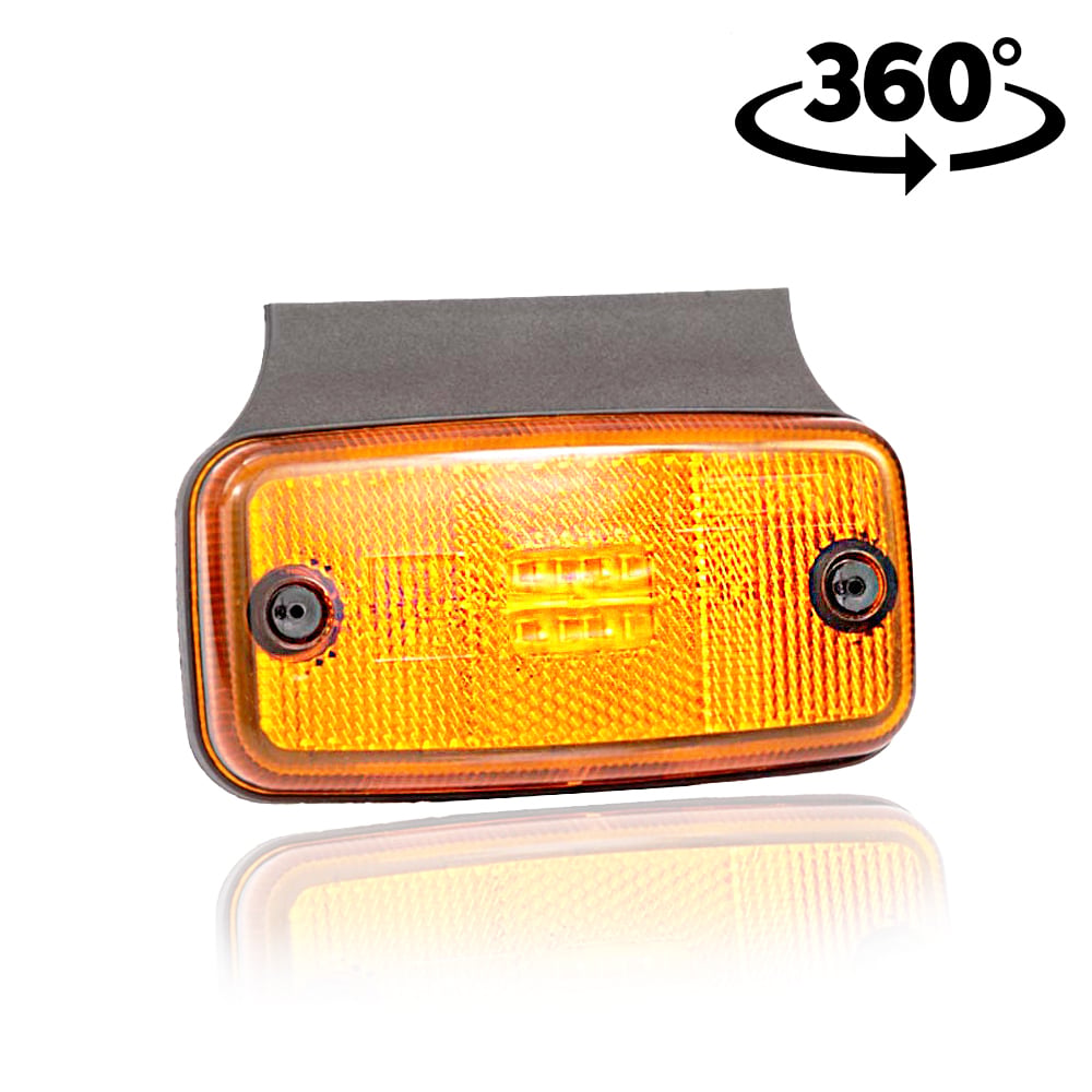Lampa poziție LED galbenă cu suport mare 