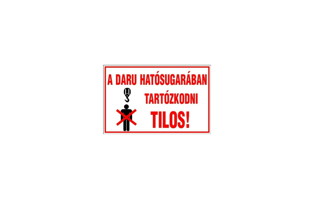 Este interzis să stați în raza de acțiune a macaralei! 