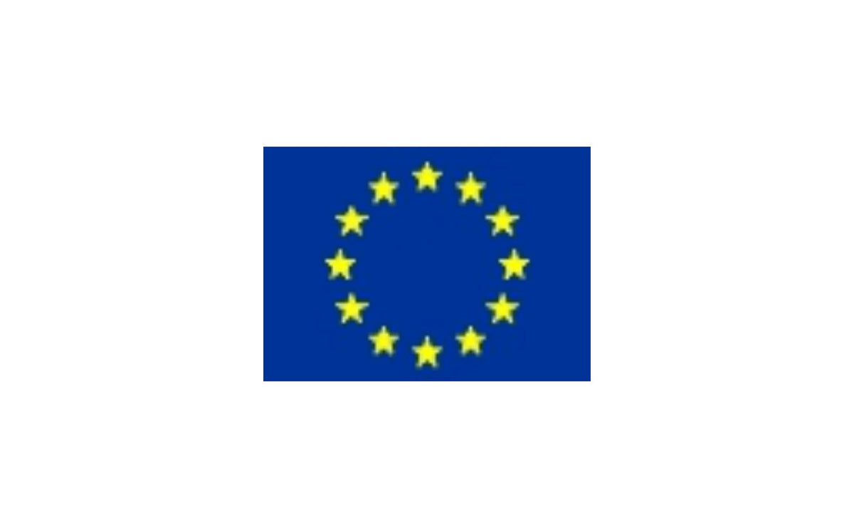 Placă de identificare autocolant cu steagul UE 