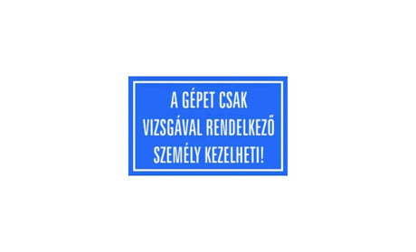 Mașina A poate fi operată doar de o persoană cu examen! 