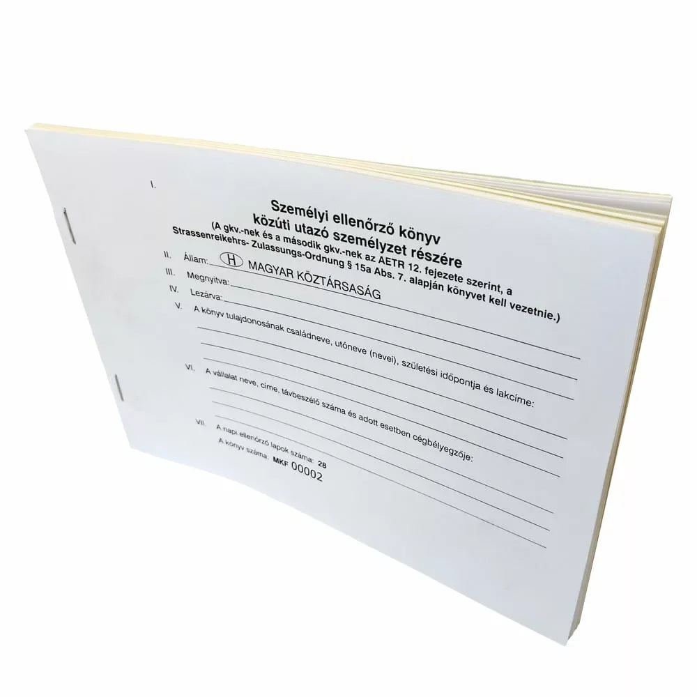 Formular Registru de Control Personal 