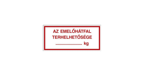 Matrica Capacitatea de încărcare a platformei de ridicare 