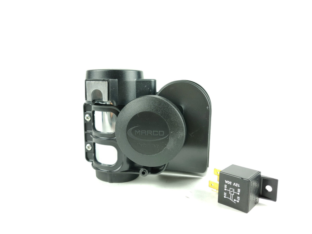 Claxon compresor Marco TR2 Tornado, 2 sunete, 112dB, 12/24V