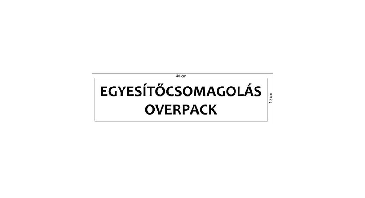 Etichetă ADR Ambalaj combinat / Suprapachet 40x10cm 