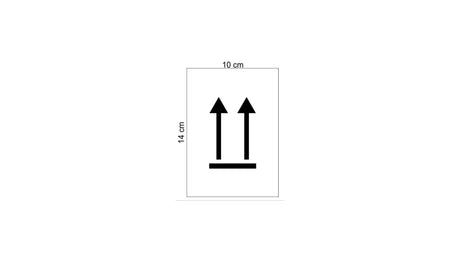 Etichetă ADR Poziție verticală 10x14cm 