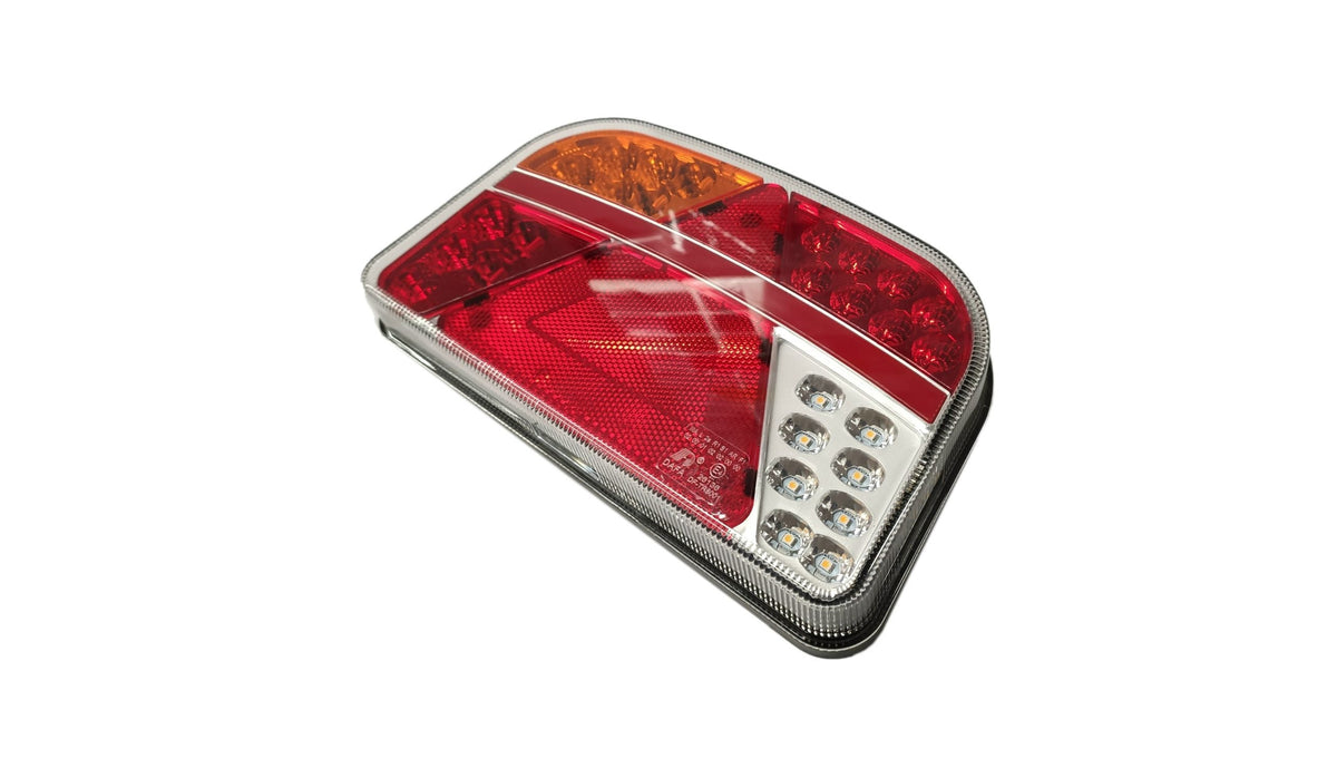 Lampă LED 7 funcții rotunjită triunghiulară cu prismă 12/24V 