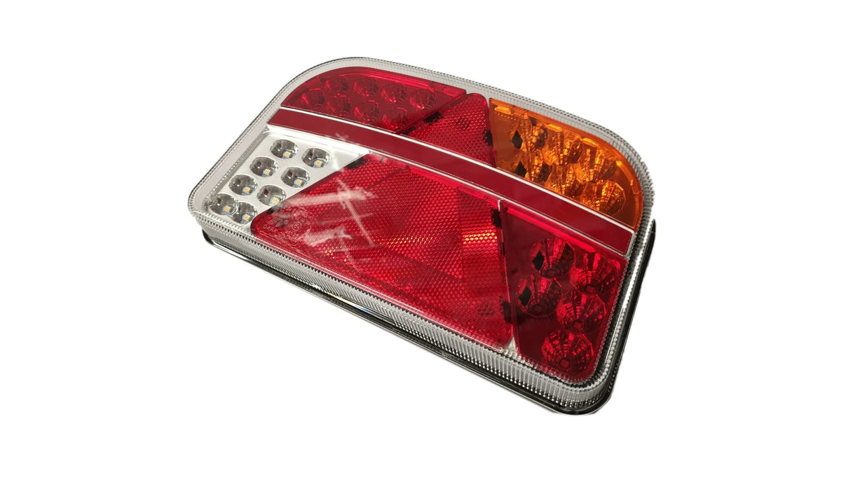 Lampă LED 7 funcții rotunjită triunghiulară cu prismă 12/24V 