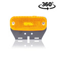 Lampă de poziție LED cu suport rotunjit galben 2LED 12/24V 
