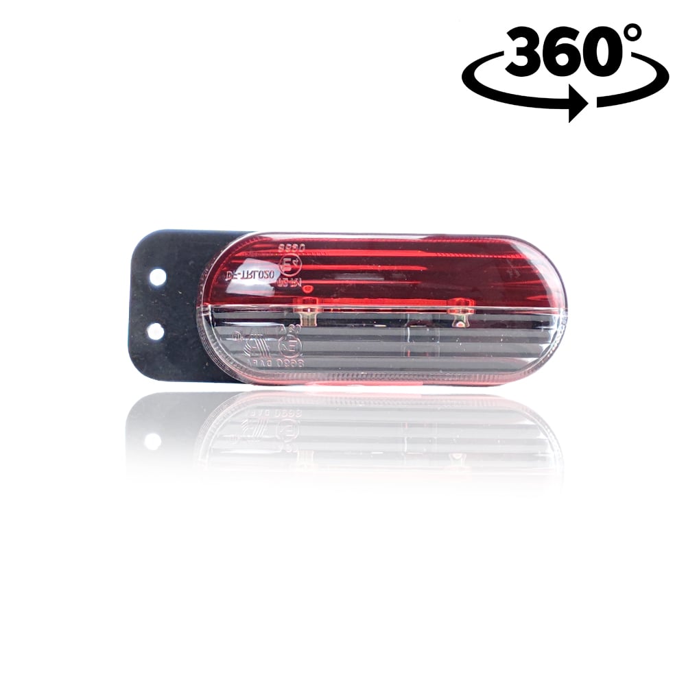 Lampă de poziție roșie albă cu LED 12/24V 