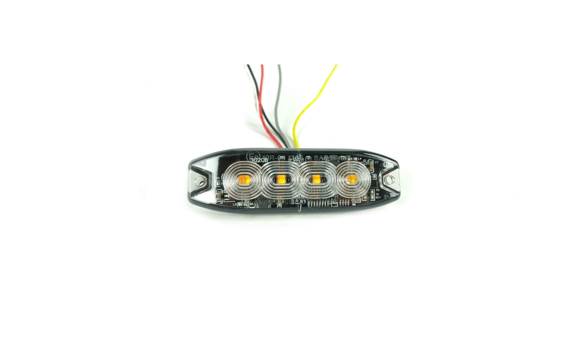 Lampa intermitentă galbenă suplimentară subțire 4LED galbenă cu 19 funcții 
